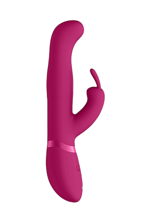 Trójfunkcyjny wibrator królik z obrotowymi kulkami, w kolorze różowym  – potrójna stymulacja