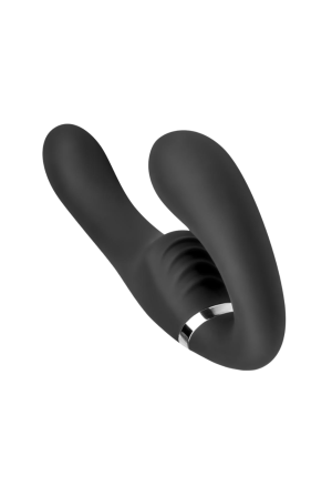 Samonośne dildo do strapona – podwójna stymulacja, 10 trybów wibracji i pilot