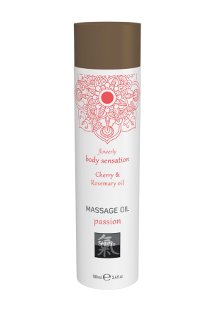 Afrodyzjakalny olejek do masażu, rozmaryn i wiśnia, 100 ml