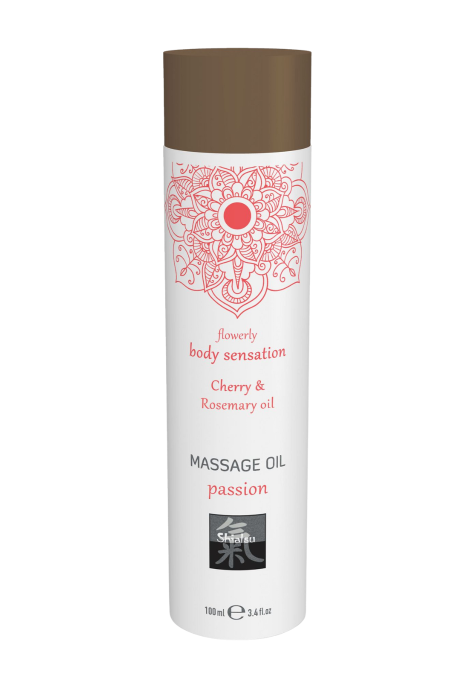 Afrodyzjakalny olejek do masażu, rozmaryn i wiśnia, 100 ml