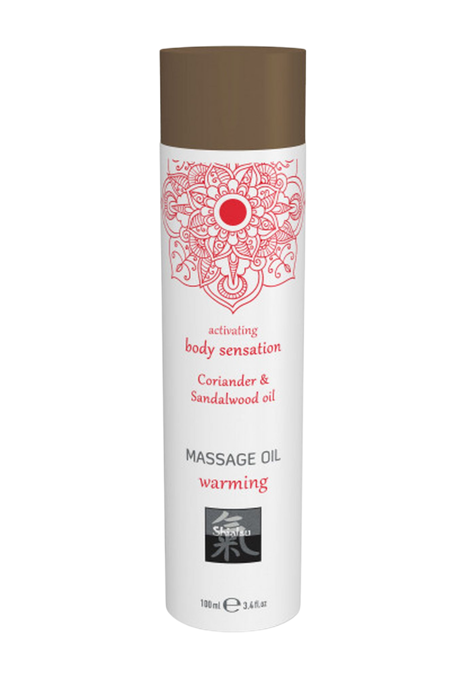 Afrodyzjakalny, rozgrzewający olejek do masażu, kolendra i drzewo sandałowe, 100 ml