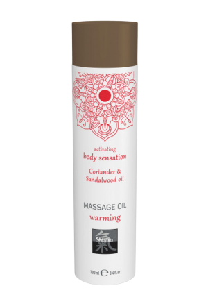 Afrodyzjakalny, rozgrzewający olejek do masażu, kolendra i drzewo sandałowe, 100 ml