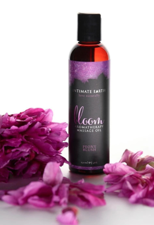 Intimate Earth - Organiczny olejek do masażu - świeże piwonie, 120 ml