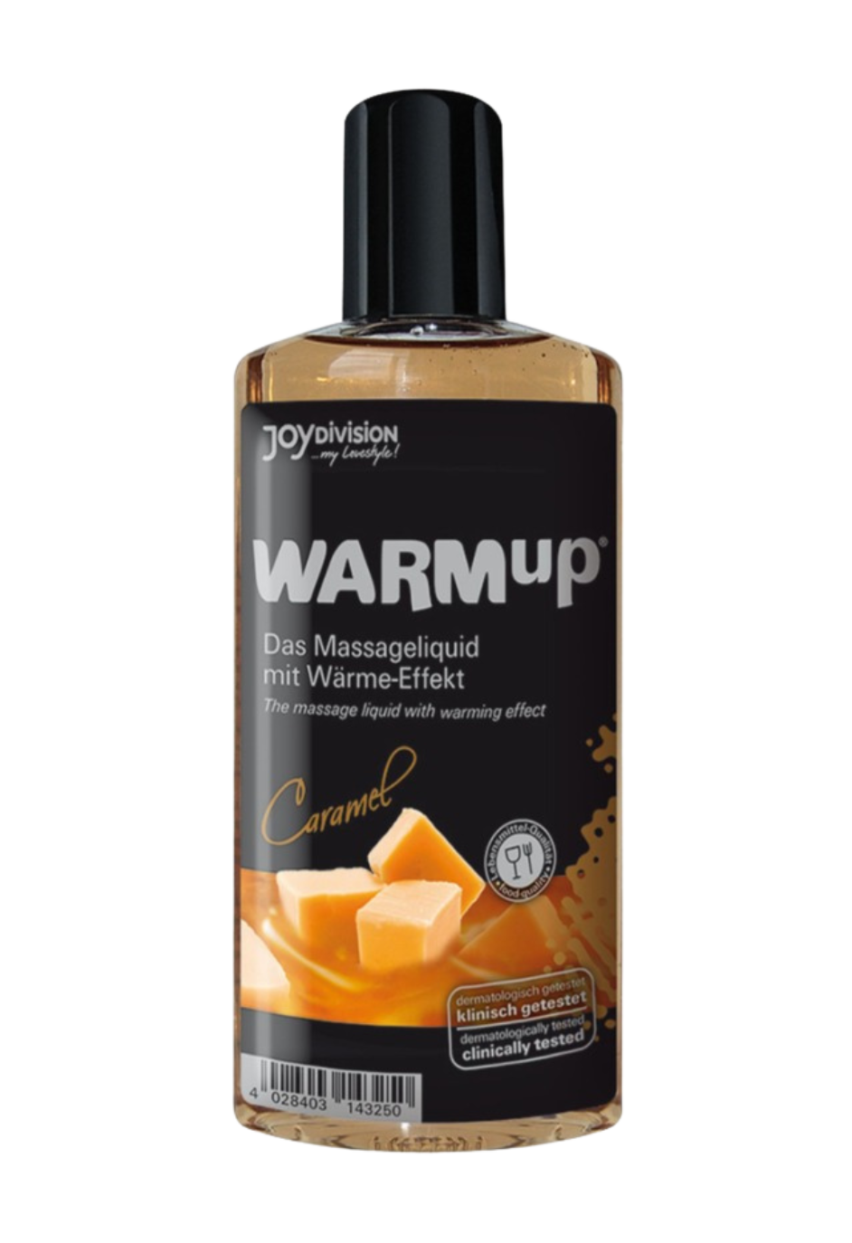 Rozgrzewający olejek do masażu o smaku karmelowym, 150 ml