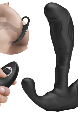 Sterowany pilotem, elastyczny wibrator analny do stymulacji prostaty i krocza