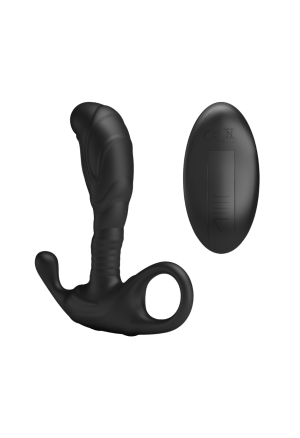 Sterowany pilotem, elastyczny wibrator analny do stymulacji prostaty i krocza
