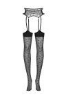 Zmysłowe pończochy w zwierzęcy print  z wbudowanym pasem