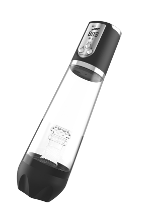 Wodoodporna pompka masturbacyjna z przeźroczystym rękawem do dodatkowej stymulacji