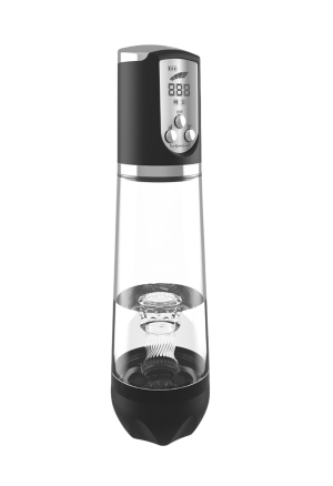 Wodoodporna pompka masturbacyjna z przeźroczystym rękawem do dodatkowej stymulacji