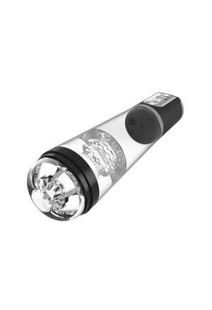 Wodoodporna pompka masturbacyjna z przeźroczystym rękawem do dodatkowej stymulacji