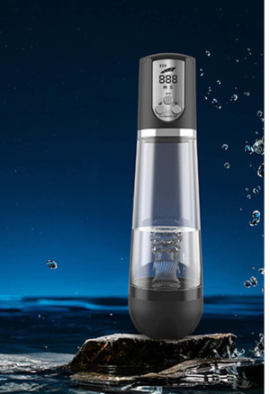 Wodoodporna pompka masturbacyjna z przeźroczystym rękawem do dodatkowej stymulacji