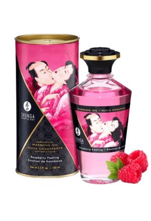 Jadalny, rozgrzewający olejek do masażu-malinowy