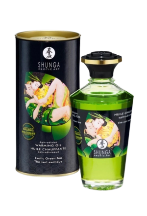 Rozgrzewający, jadalny olejek do masażu-zielona herbata