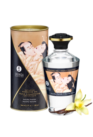 Rozgrzewający, jadalny olejek do masażu-waniliowy