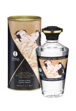 Rozgrzewający, jadalny olejek do masażu-waniliowy