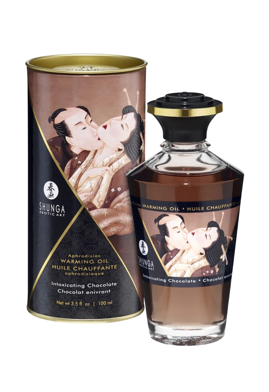 Rozgrzewający, jadalny olejek do masażu- czekoladowy