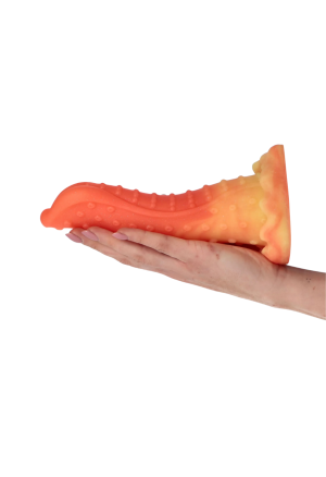 Silikonowe dildo na przyssawce o fantazyjnym kształcie - 23 cm