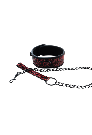 Regulowana obroża z odpinaną smyczą