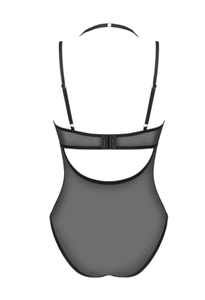 Seksowne body z delikatnej siateczki z usztywnianą miseczką