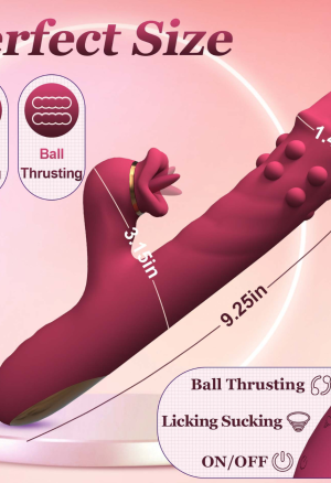 Wielofunkcyjny wibrator z funkcją ssania i ruchem posuwistym – podwójna stymulacja