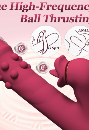 Wielofunkcyjny wibrator z funkcją ssania i ruchem posuwistym – podwójna stymulacja