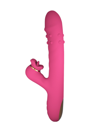 Wielofunkcyjny wibrator z funkcją ssania i ruchem posuwistym – podwójna stymulacja