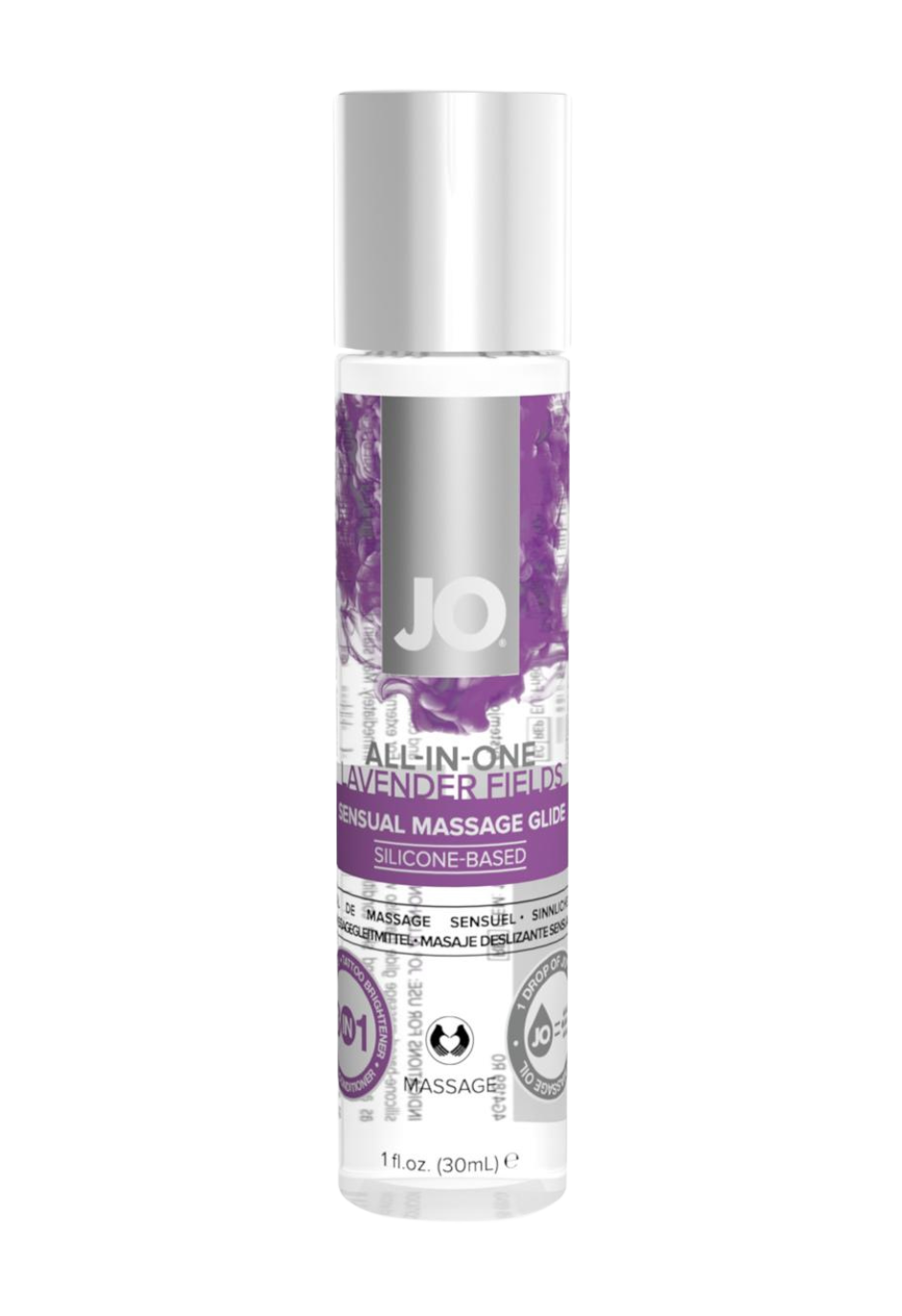 Silikonowy, lawendowy olejek do masażu, 30 ml