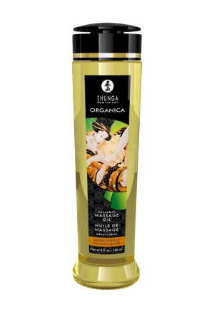 Organiczny, jadalny olejek do masażu o zapachu słodkich migdałów