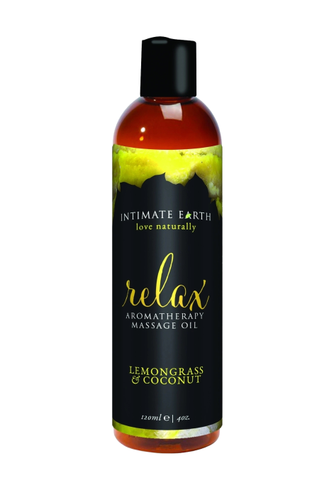 Intimate Earth - Organiczny olejek do masażu - trawa cytrynowa i kokos, 120 ml