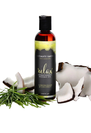 Intimate Earth - Organiczny olejek do masażu - trawa cytrynowa i kokos, 120 ml
