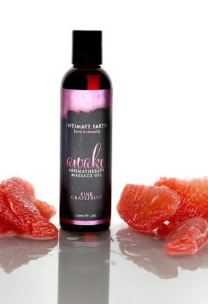 Intimate Earth - Organiczny olejek do masażu - różowy grejpfrut i czarny pieprz, 120 ml