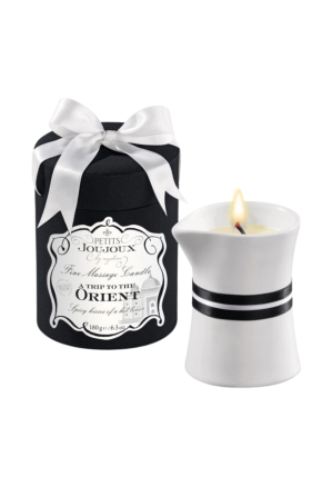 Piękna świeca do masażu o słodkim zapachu granatu i białego pieprzu