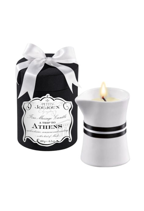 Ekskluzywna świeca do masażu o zapachu piżma i paczuli