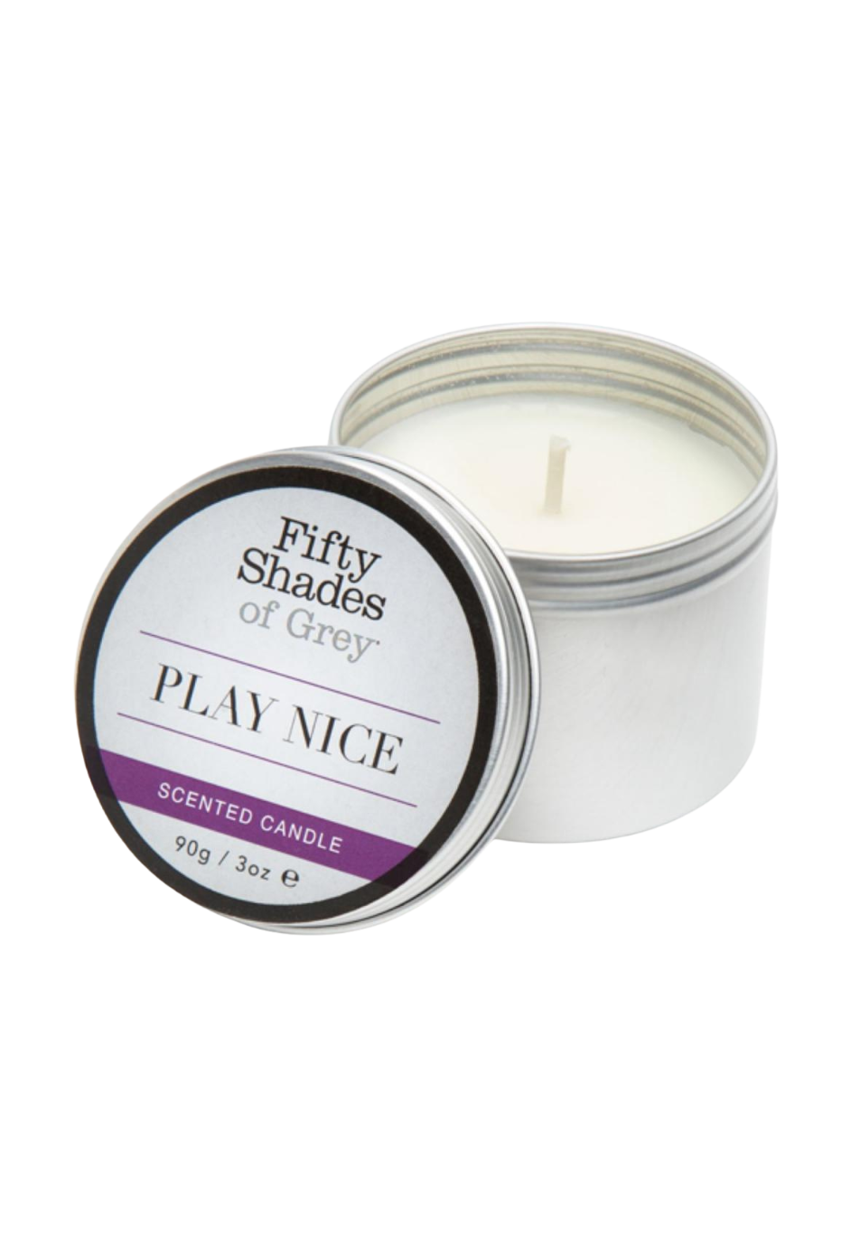 Pięćdziesiąt Twarzy Greya (Fifty Shades of Grey)-waniliowa świeca z wosku sojowego, 90g