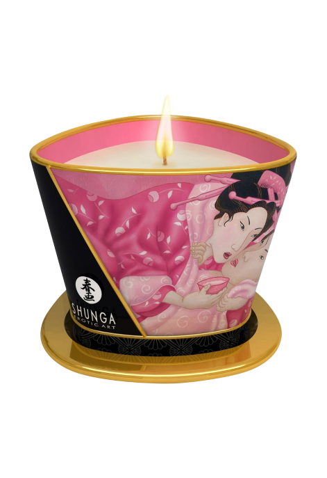 Świeca do masażu - różana - Shunga 170 ml