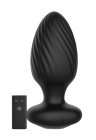 Rotujący i wibrujący korek analny z pilotem - rozmiar XL