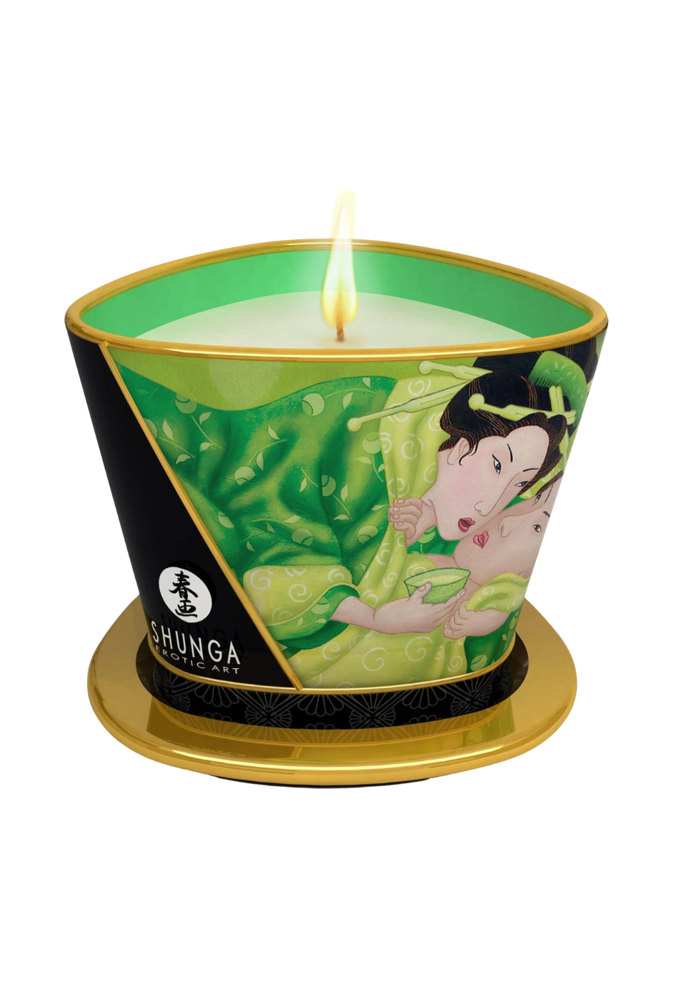 Świeca do masażu - zielona herbata - Shunga 170 ml