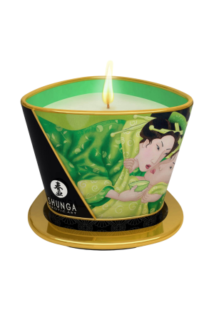 Świeca do masażu - zielona herbata - Shunga 170 ml