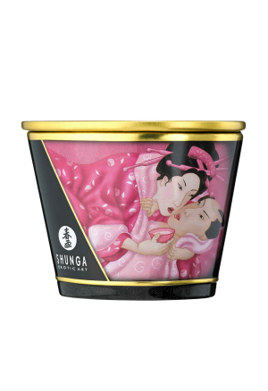Świeca do masażu - musujące wino truskawkowe - Shunga 170 ml