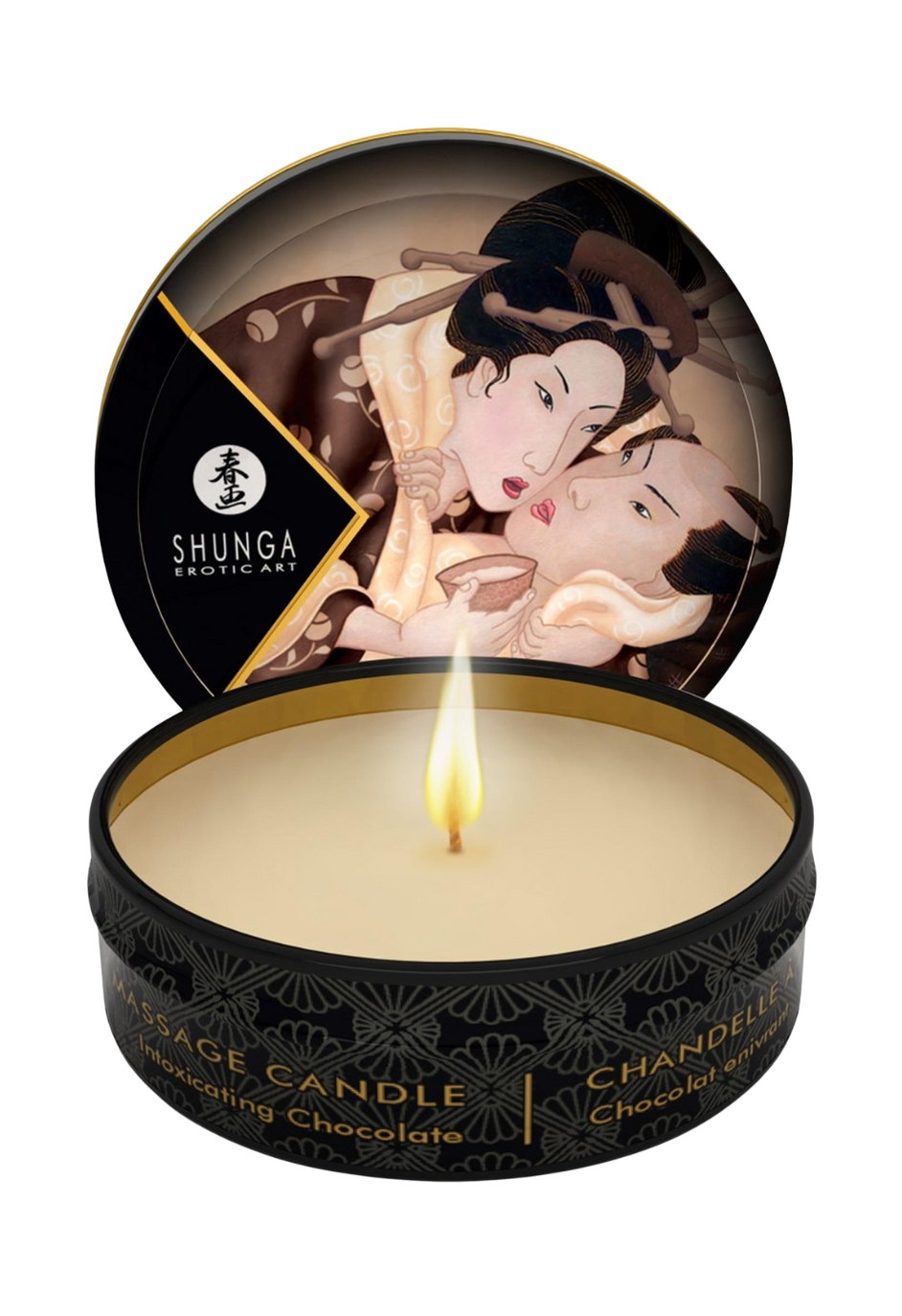 Świeca do masażu o zapachu czekolady z afrodyzjakami Shunga Excitation 30 ml