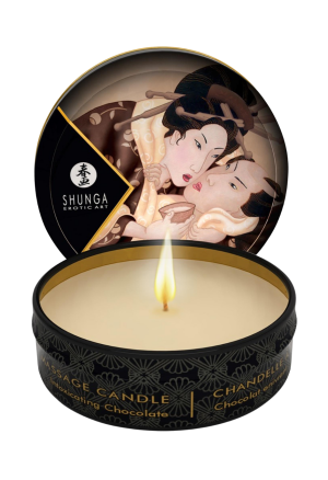 Świeca do masażu o zapachu czekolady z afrodyzjakami Shunga Excitation 30 ml