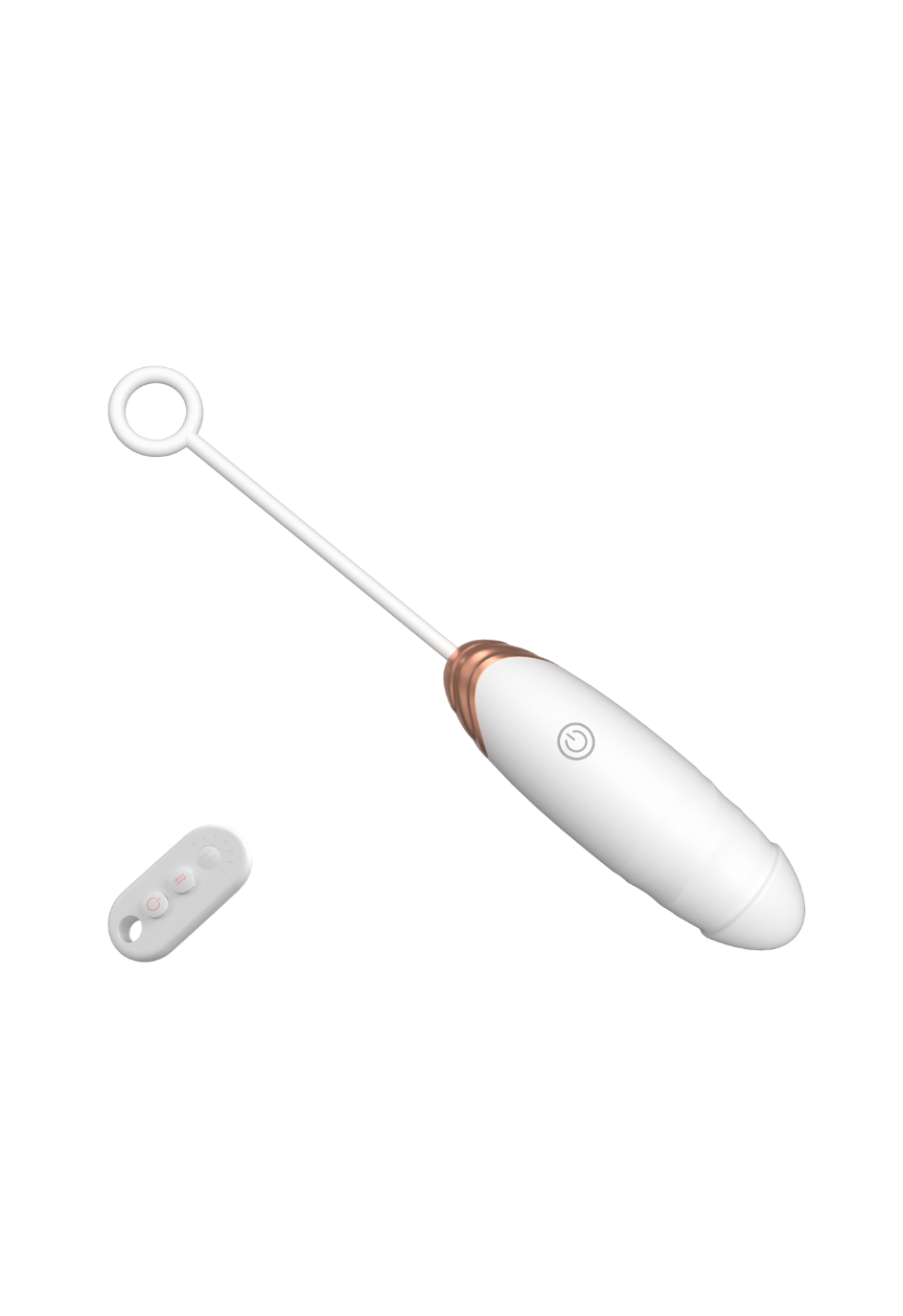 Jajeczko w białym kolorze z funkcją podgrzewania i ruchem posuwistym sterowane pilotem