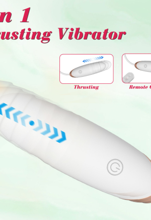 Jajeczko w białym kolorze z funkcją podgrzewania i ruchem posuwistym sterowane pilotem