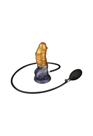 Fantazyjne dildo z funkcją nadmuchiwania - 21 cm