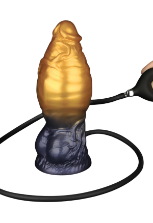 Fantazyjne dildo z funkcją nadmuchiwania - 21 cm