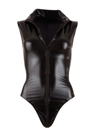 Podniecające body z suwakiem idącym od kołnierza do pośladków