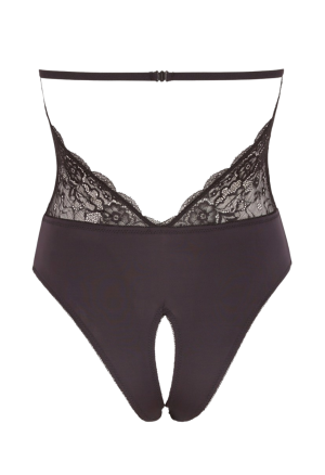 Zmysłowe body bez kroku z dodatkiem kwiecistej koronki