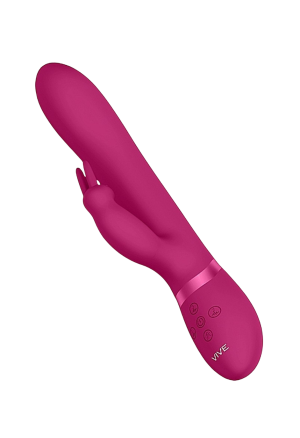 Trójfunkcyjny wibrator króliczek wykonany z jedwabiście gładkiego silikonu z ruchomymi kuleczkami