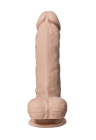 Termoaktywne dildo z jądrami na przyssawce - 17,8 cm