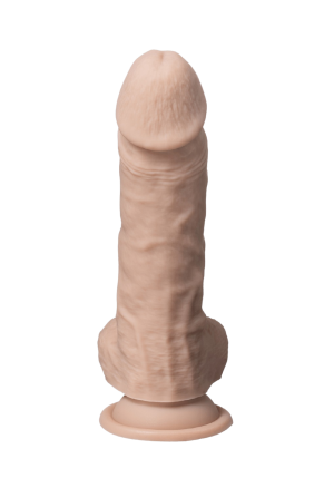 Termoaktywne dildo z jądrami na przyssawce - 17,8 cm